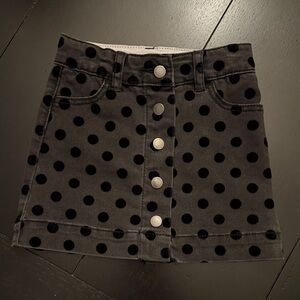 Stella McCartney Kids Charcoal Polka Dot Skirt